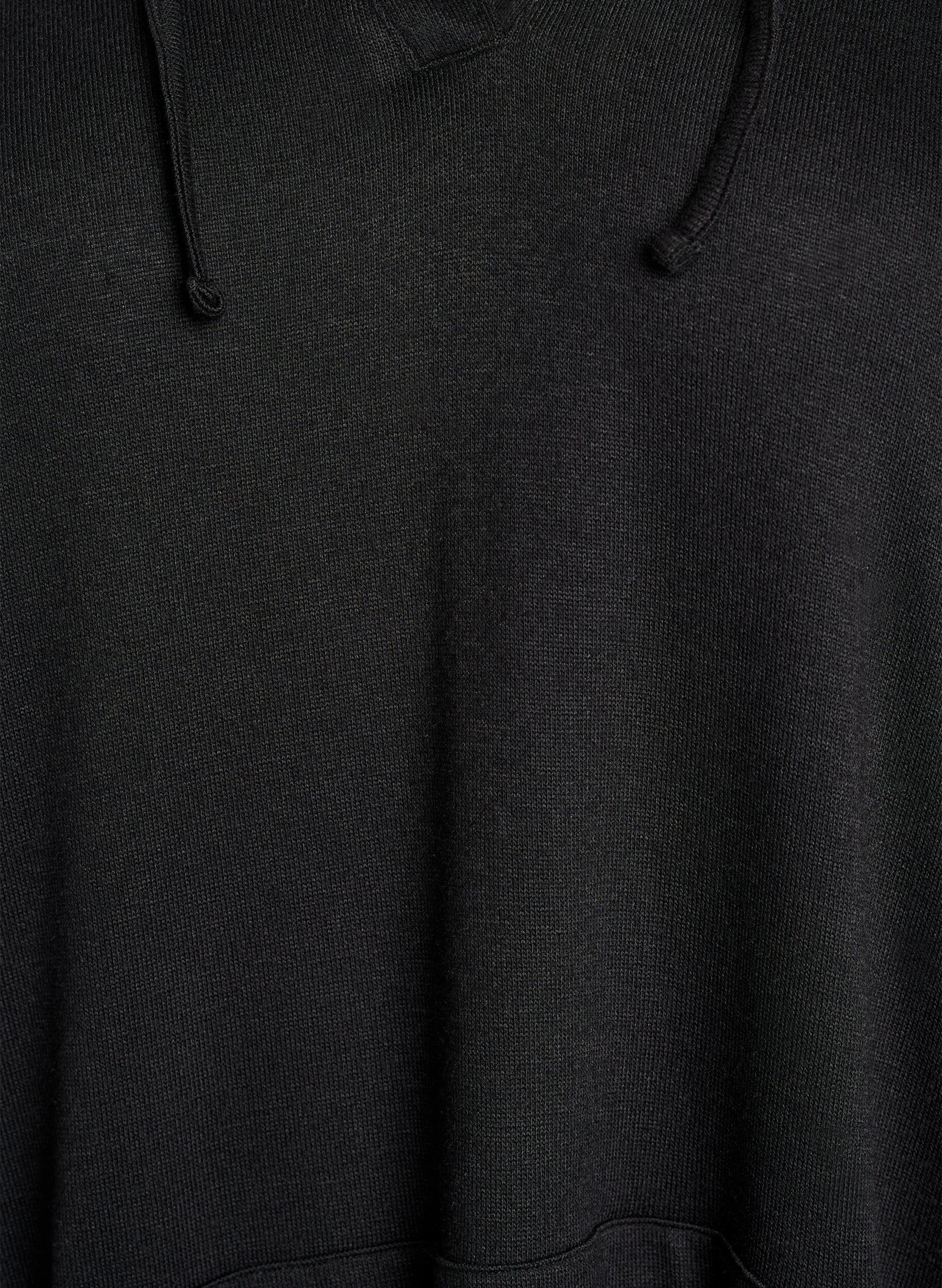 Zizzifashion Short hoodie dress with a kangaroo pocket, Black, Packshot image number 2