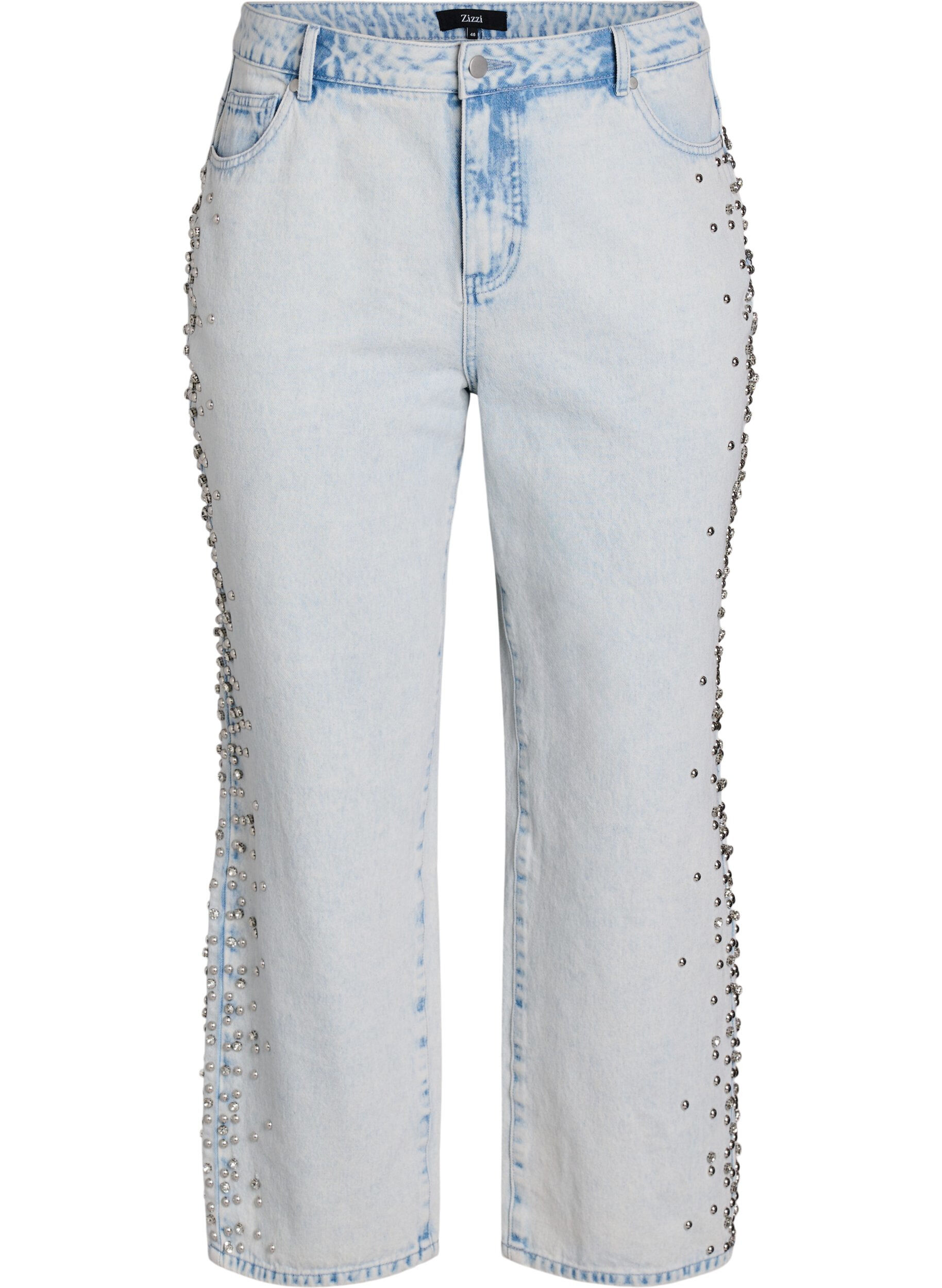 Kiana jeans with decorative details along the sides