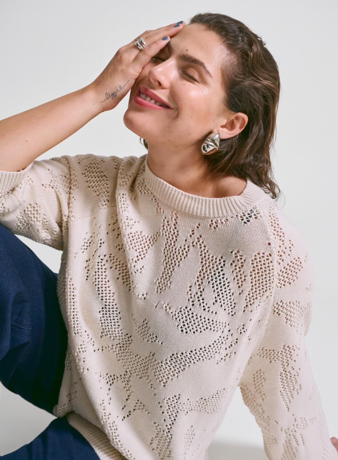 Zizzifashion Knit with large details, , Model