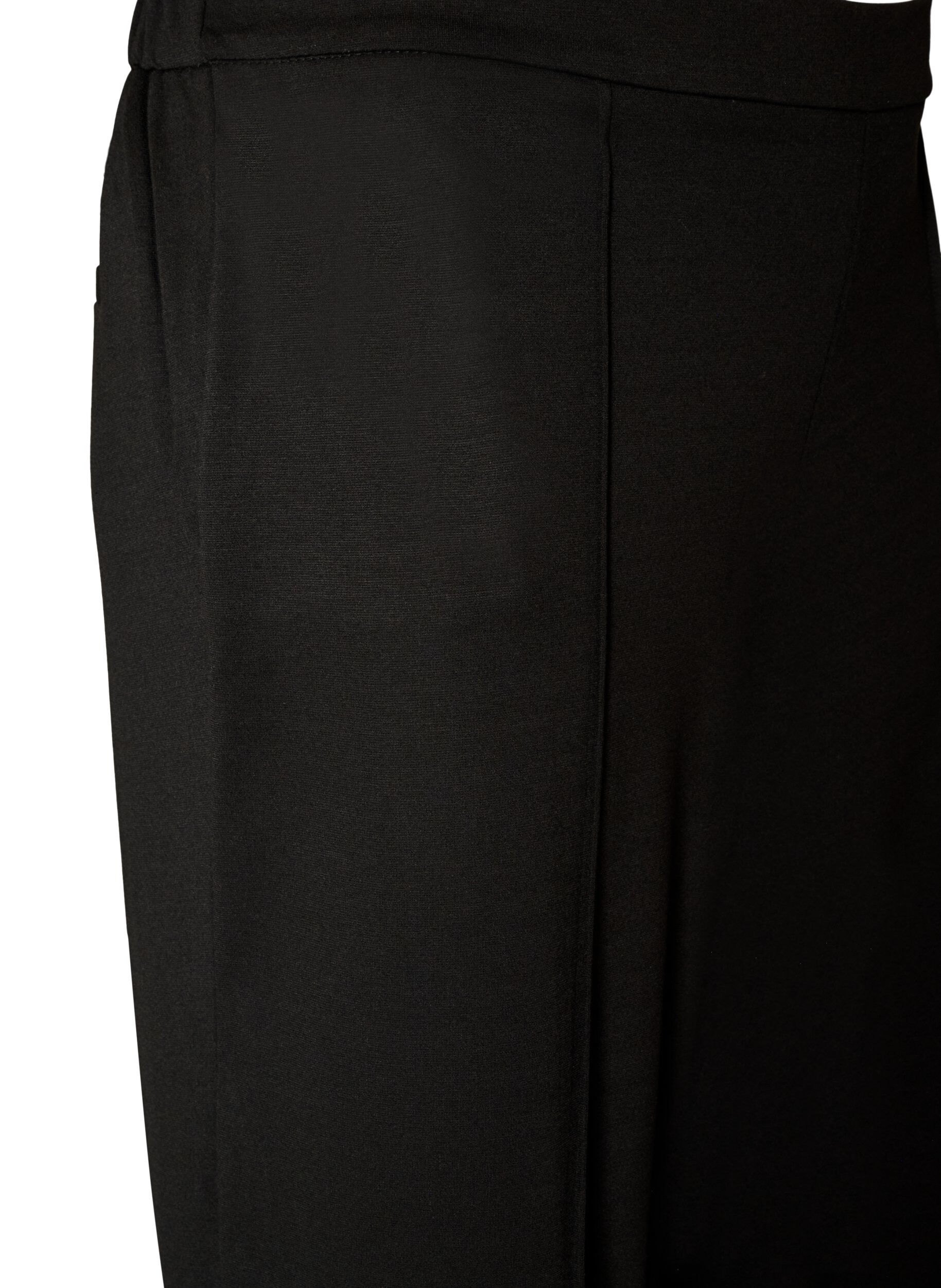 ZizzifashionLoose jersey trousers with a high waist, Black, Packshot image number 2