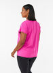 Loose training t-shirt with v-neck, Pink, Model image number 2