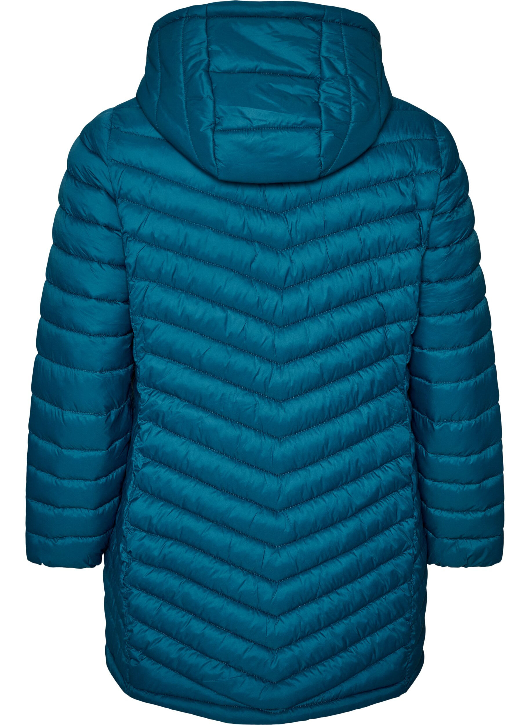 ZizzifashionLightweight jacket with pockets and detachable hood, Petrol, Packshot image number 1