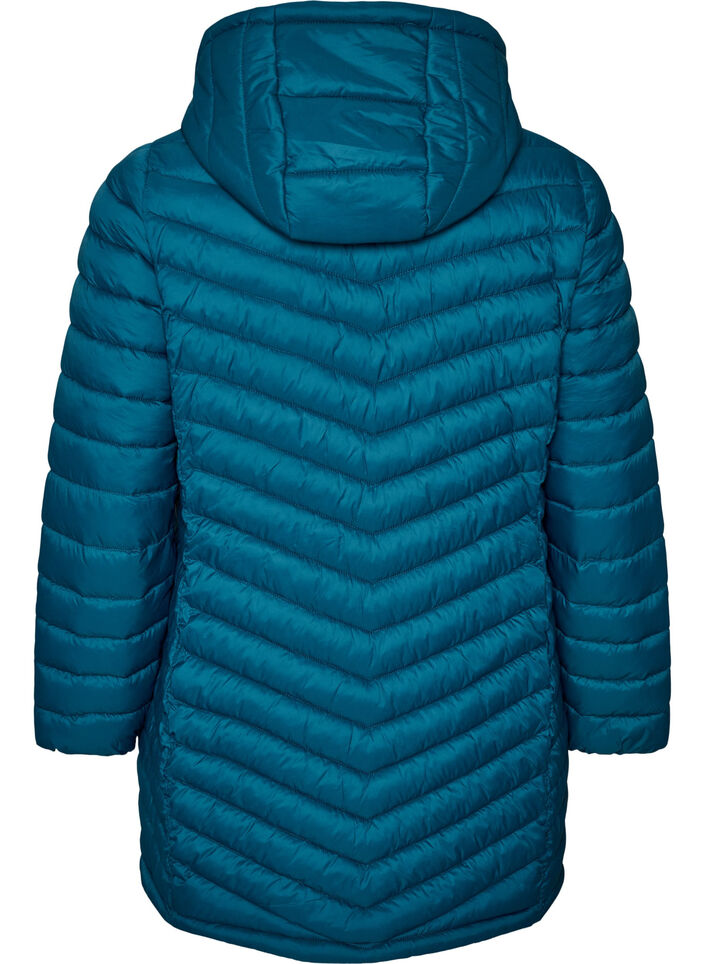 Lightweight jacket with pockets and detachable hood, Petrol, Packshot image number 1