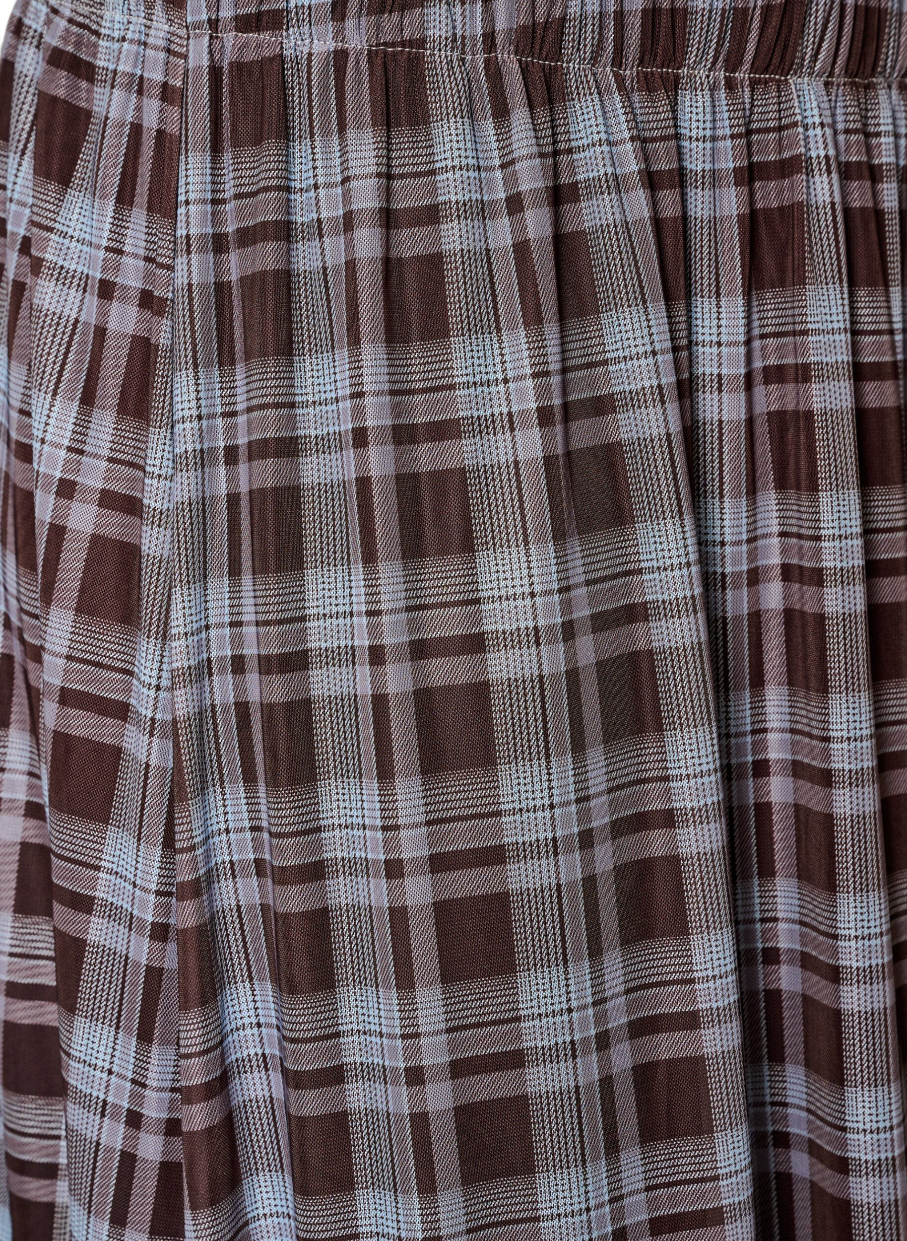 ZizzifashionChecked mesh midi skirt, Blue, Packshot image number 2