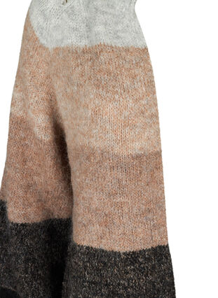 Short, wool knitted cardigan, Black stripe comb, Packshot image number 2