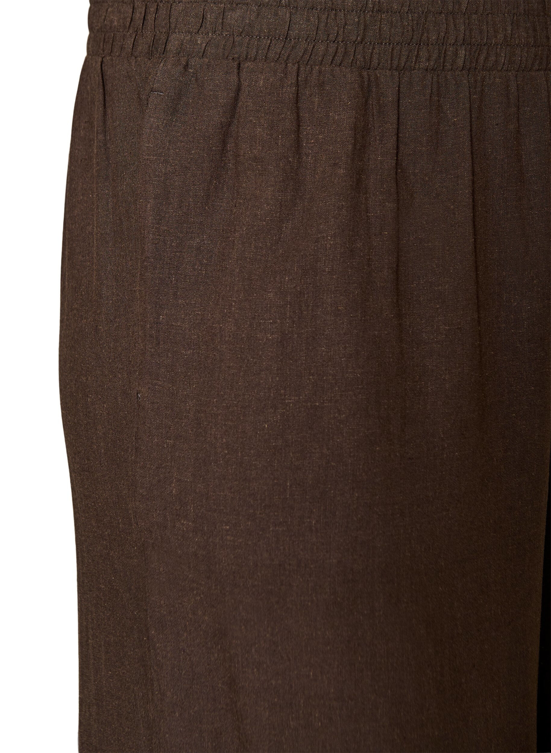 Zizzifashion Wide-leg linen and viscose trousers, Brown, Packshot image number 2