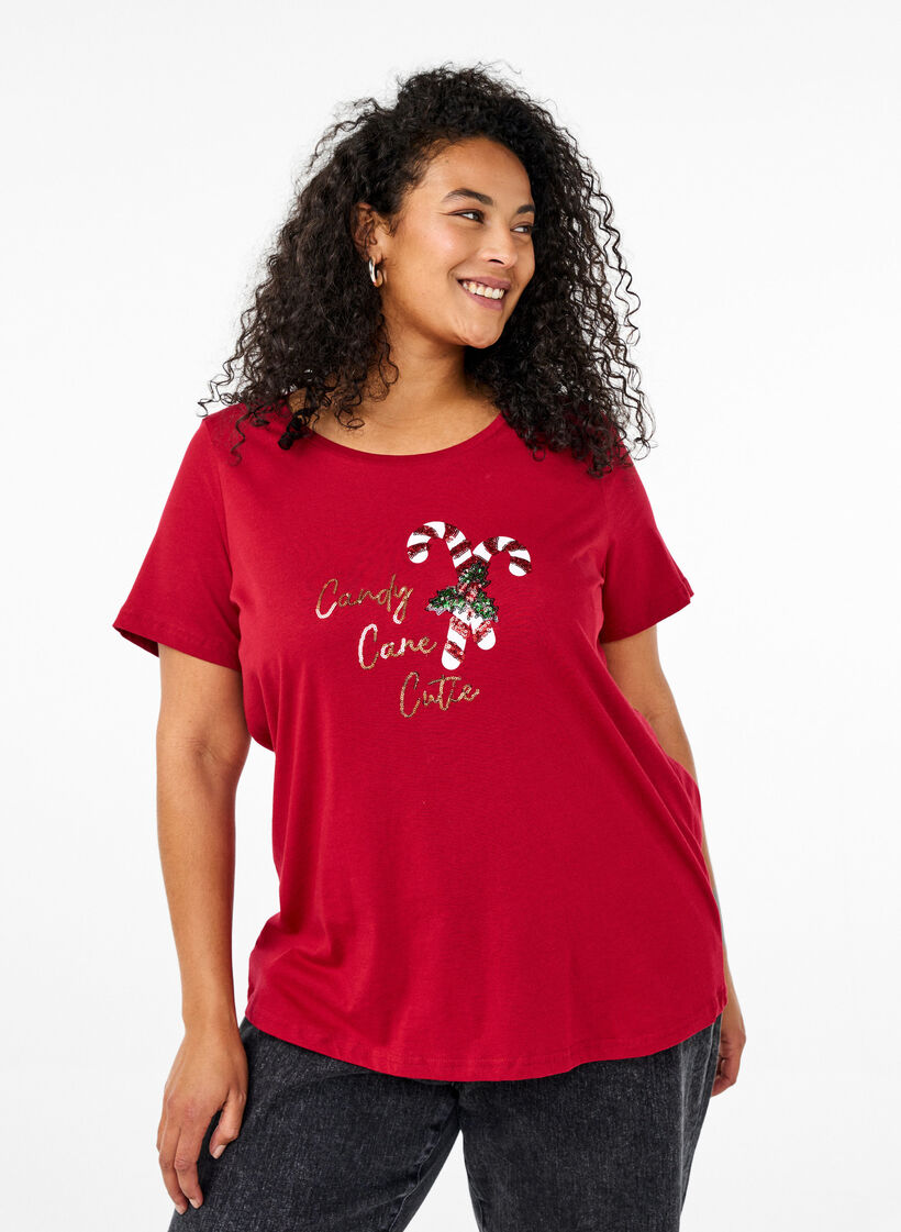 Christmas t-shirts in 100% cotton, Tango R.w.Candy Cane, Model image number 0