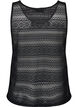 Sleeveless top with hole pattern, Black, Packshot image number 1