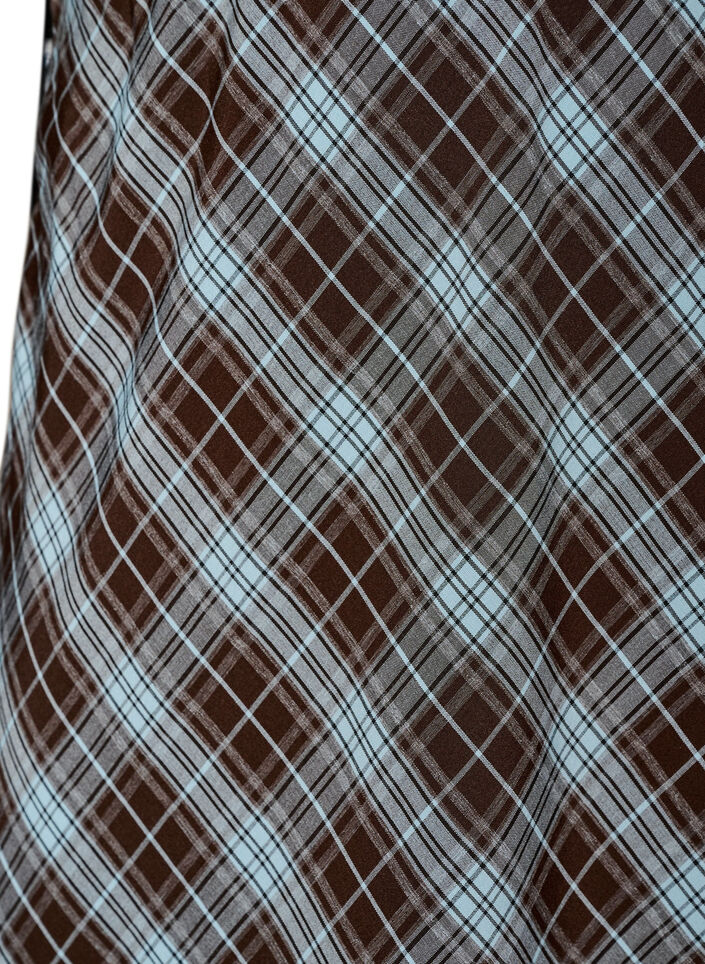 Checked A-line maxi skirt, Light Blue, Packshot image number 2
