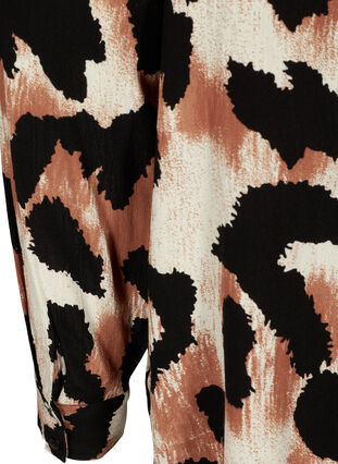 Viscose shirt with leopard print, Black AOP, Packshot image number 3