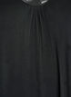 Viscose nightgown with short sleeves and lace trim, Black, Packshot image number 2