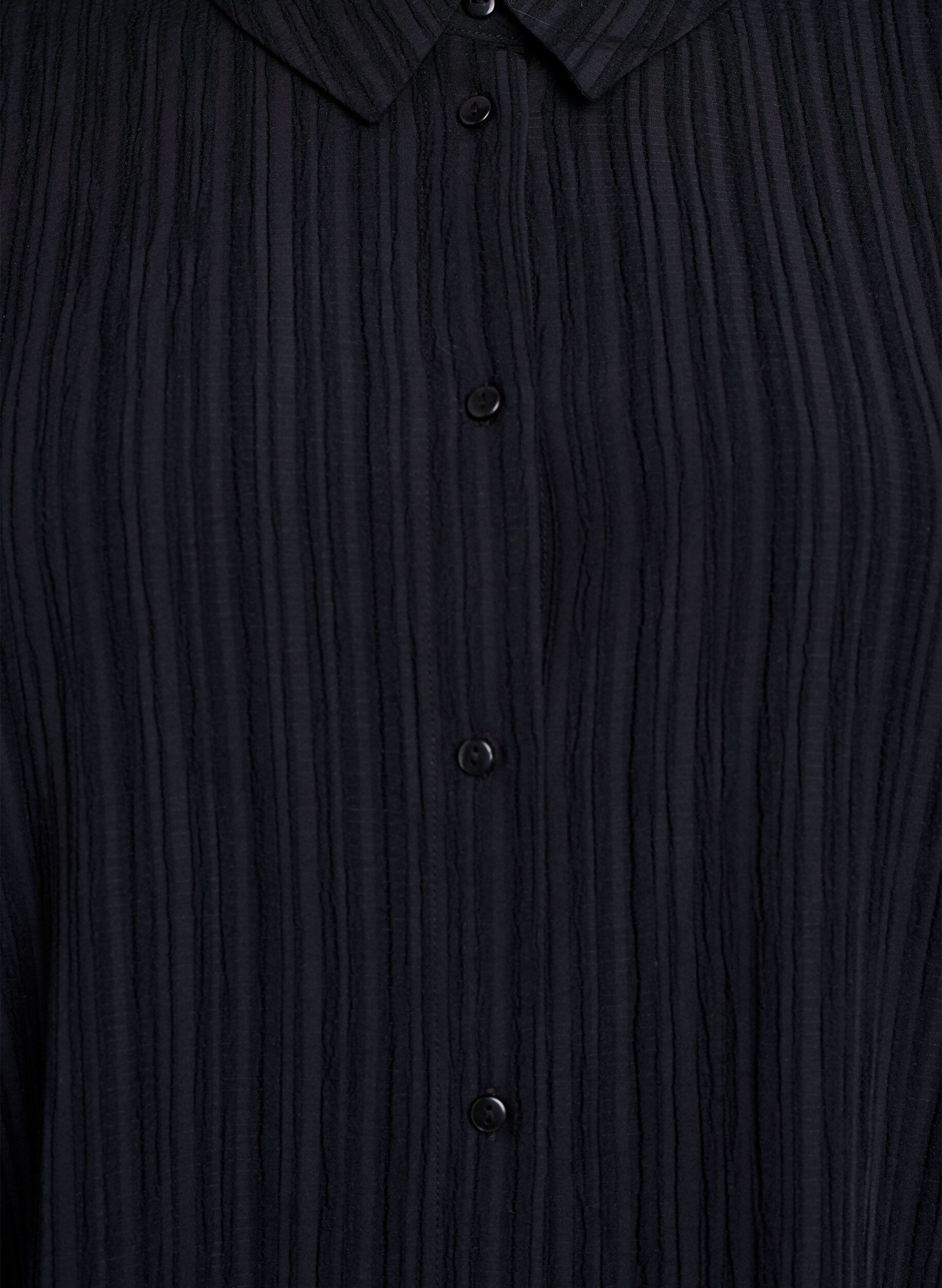 Zizzifashion FLASH - Shirt with texture, Black, Packshot image number 2