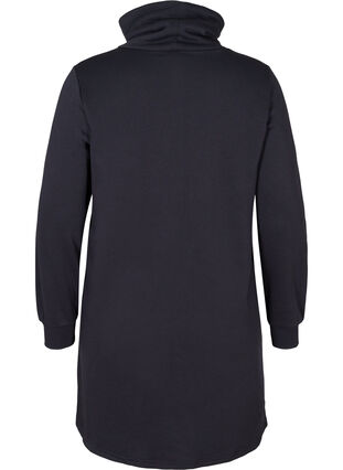 Sweater dress with high neck and slits, Night Sky, Packshot image number 1