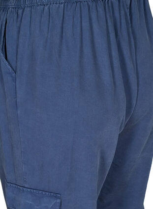 Lyocell trousers with large pockets, Dark Denim, Packshot image number 3