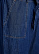 Denim jumpsuit with short sleeves and a tie belt, Blue, Packshot image number 3