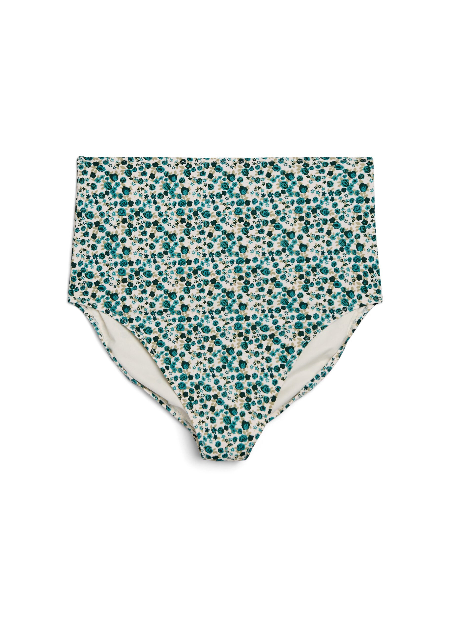 Extra high waist bikini bottom with floral print