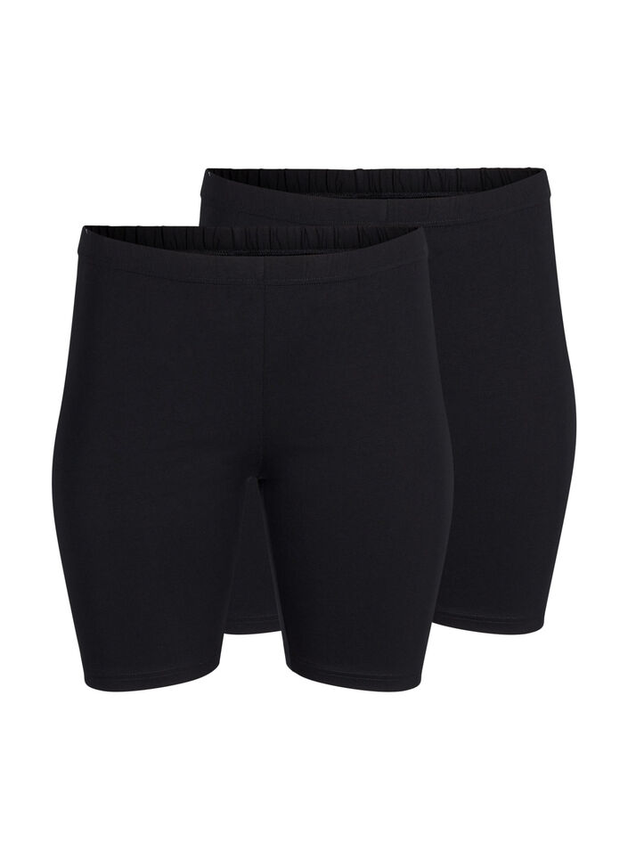 2 pack legging shorts, Black, Packshot image number 0