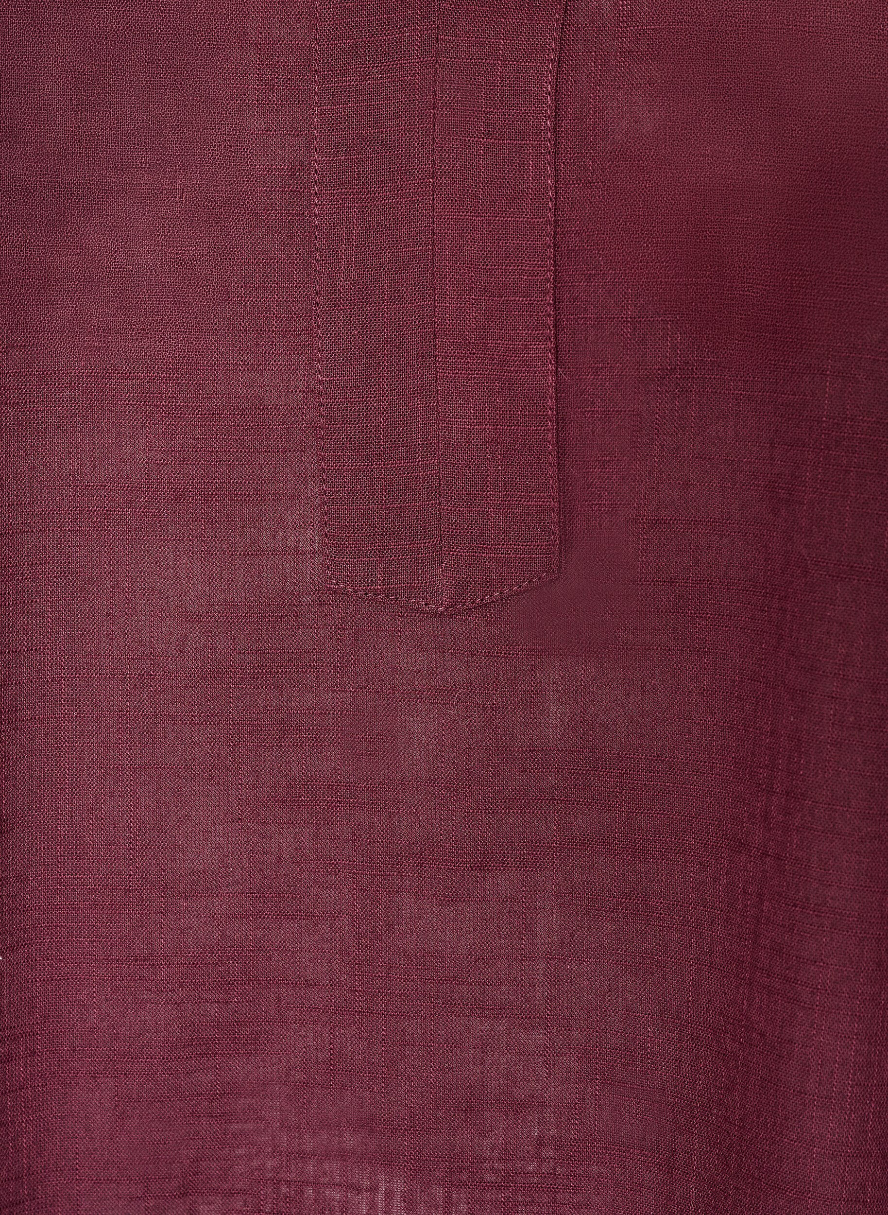 ZizzifashionCotton tunic with a V-neck, Red, Packshot image number 2