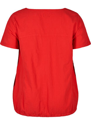 Blouse with elastic band, Lipstick Red, Packshot image number 1