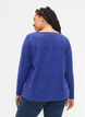 Long-sleeved blouse with texture, Blue, Model image number 2