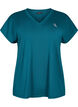 Loose training t-shirt with v-neck, Green, Packshot image number 0