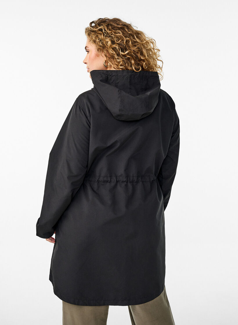 FLASH - Lightweight parka with a hood, Black, Model image number 2