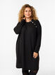 Jersey dress with buttons, Black, Model image number 0