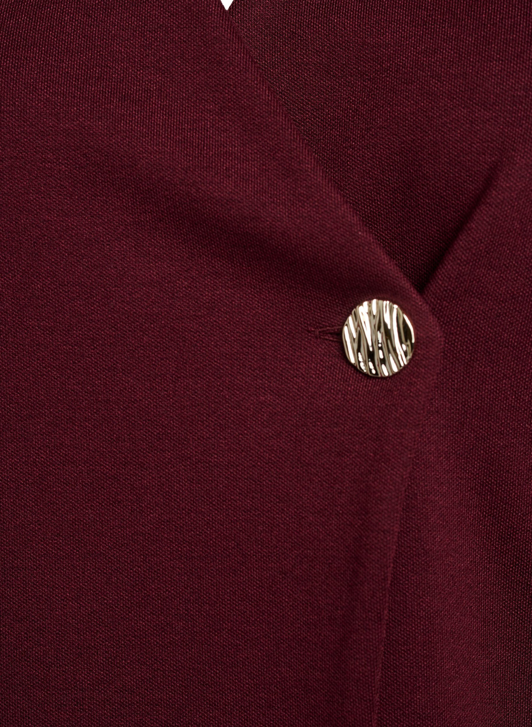 Zizzifashion Blouse with asymmetric wrap effect and short sleeves, Red, Packshot image number 2