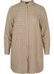 Long striped shirt in a viscose mix, Timber Wolf/White, Packshot image number 0