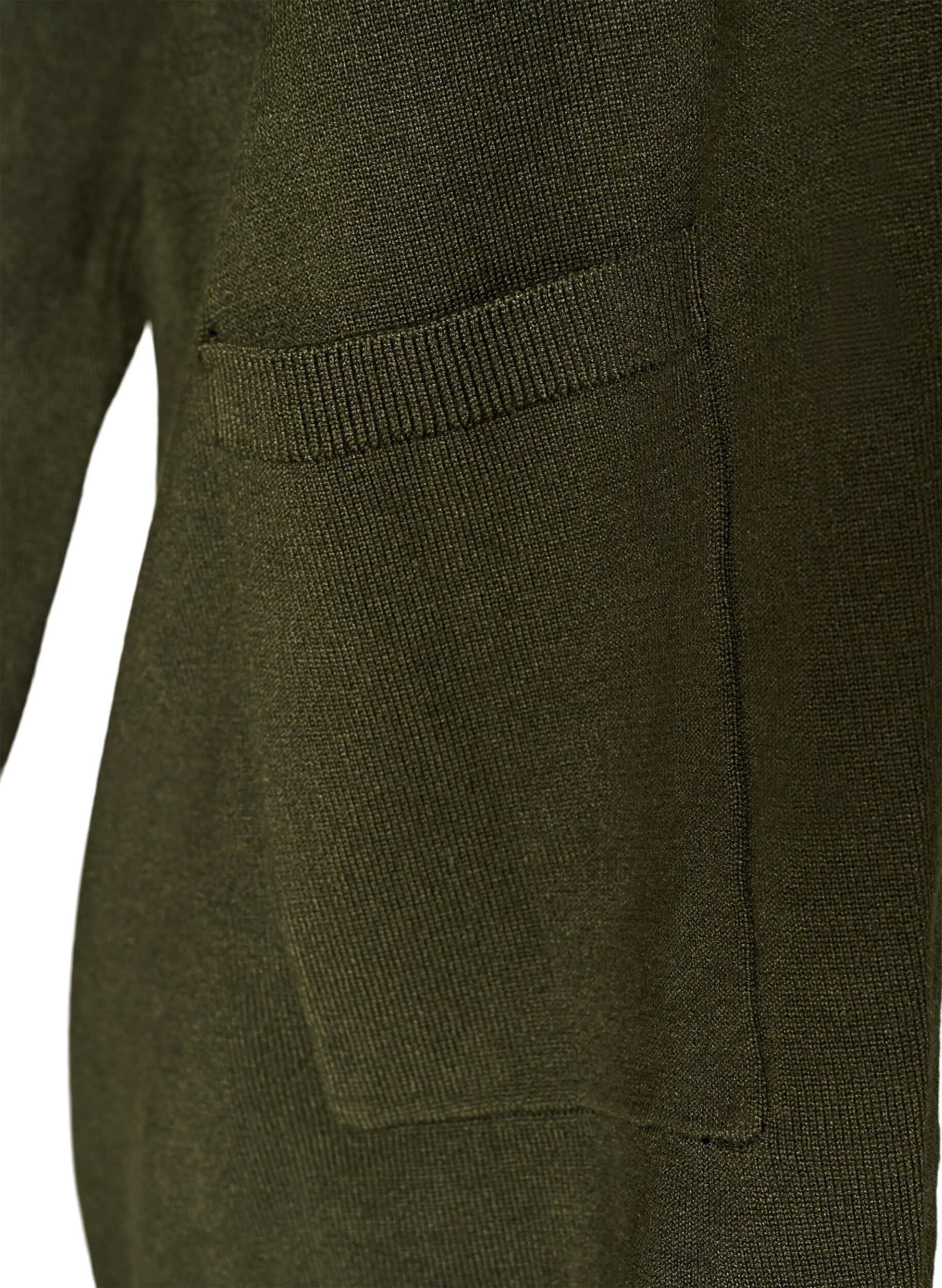 ZizzifashionLong knitted cardigan in a viscose blend, Green, Packshot image number 3