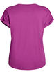 Short-sleeved t-shirt in a cotton blend, Purple, Packshot image number 1