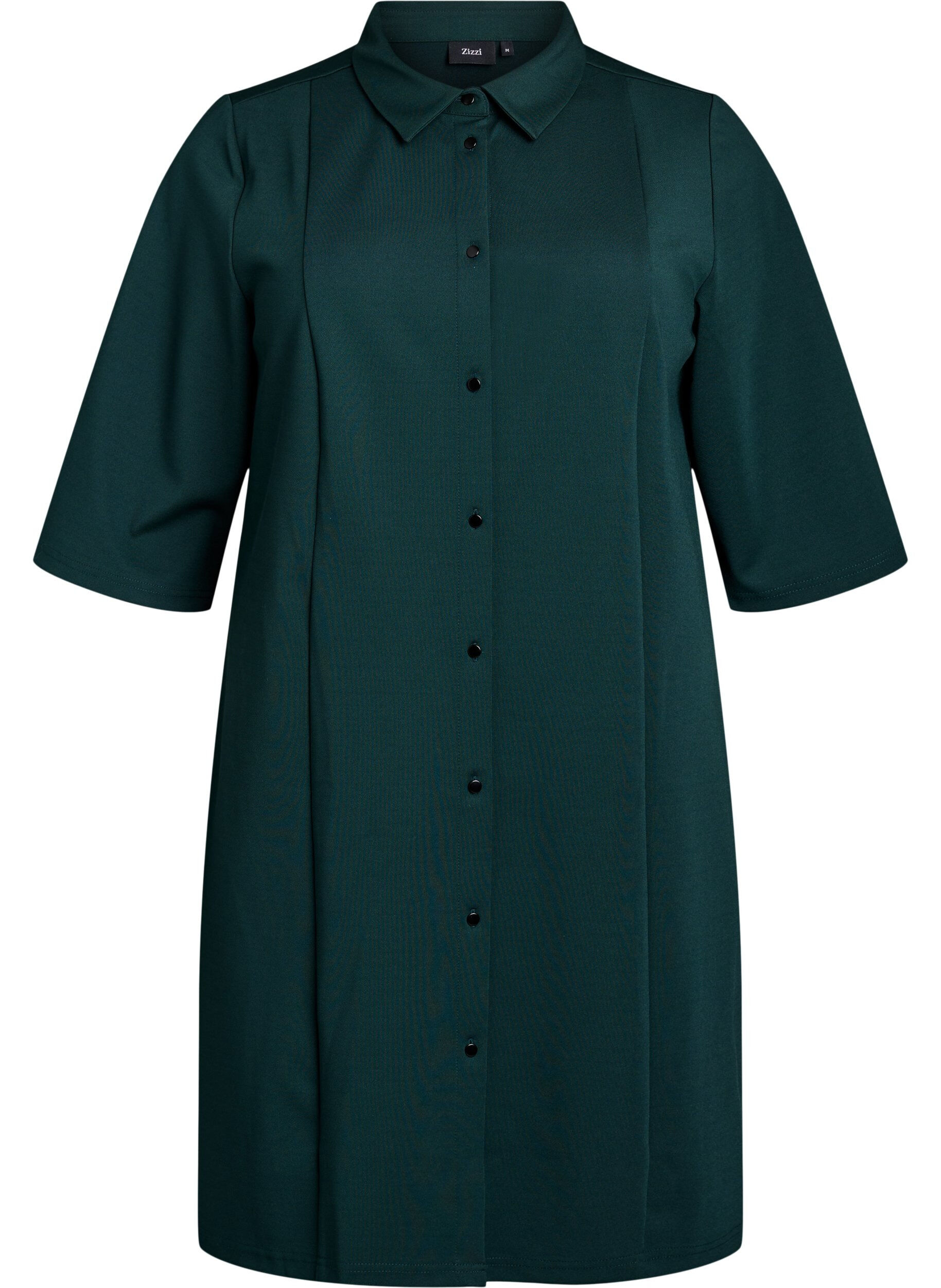 Short shirt dress with 3/4 sleeves