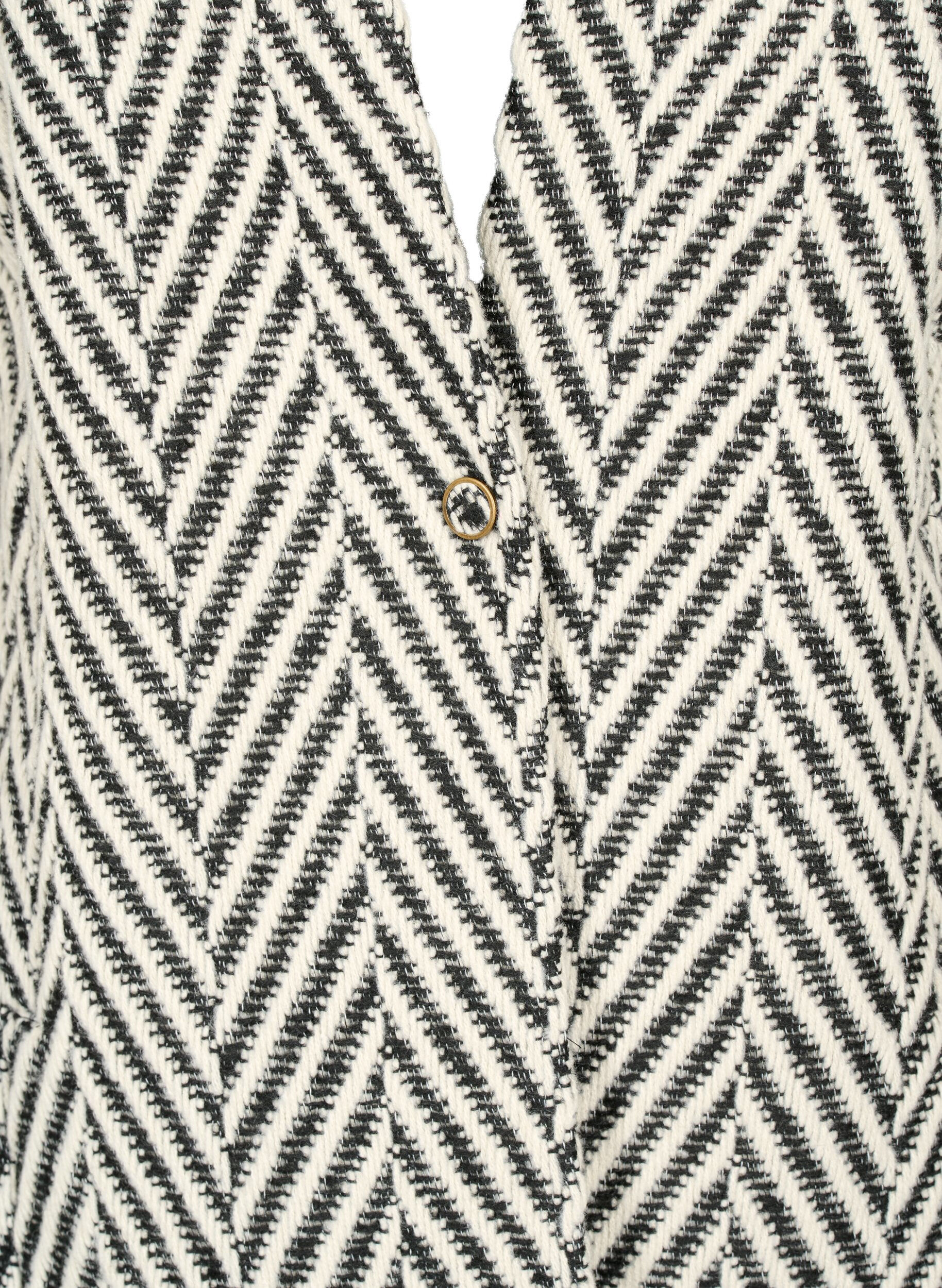 Zizzifashion Patterned jacket, Black w. White, Packshot image number 2