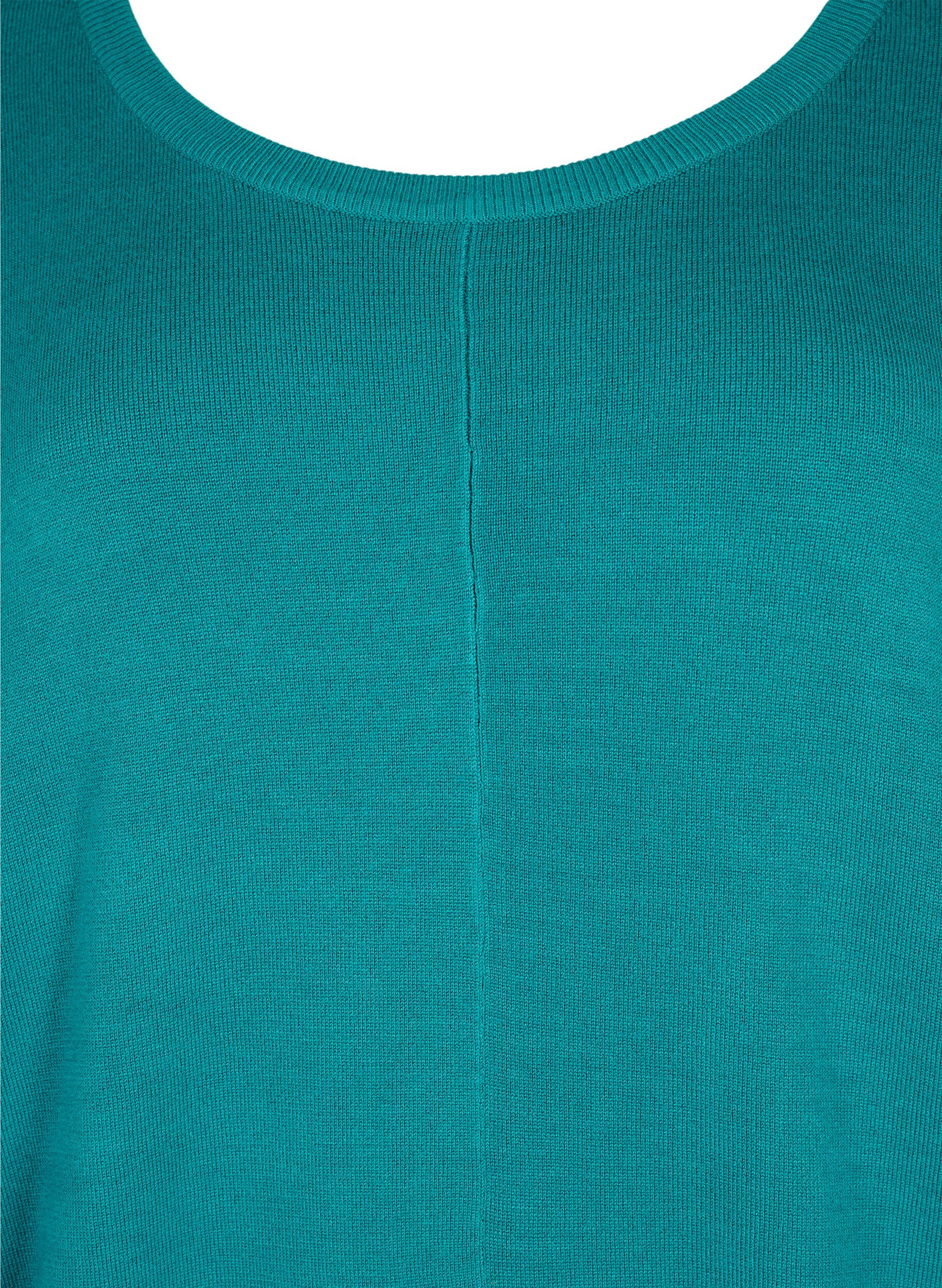 Zizzifashion Knitted tunic in viscose blend, Deep Lake, Packshot image number 2