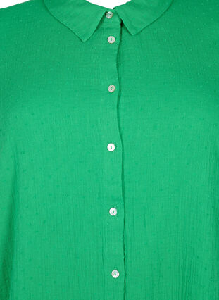 Cotton shirt dress with short sleeves, Bright Green, Packshot image number 2