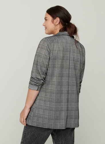 Checked blaze with lurex details, Grey check comb., Model image number 1