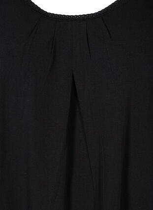 Short-sleeved dress in cotton, Black, Packshot image number 2