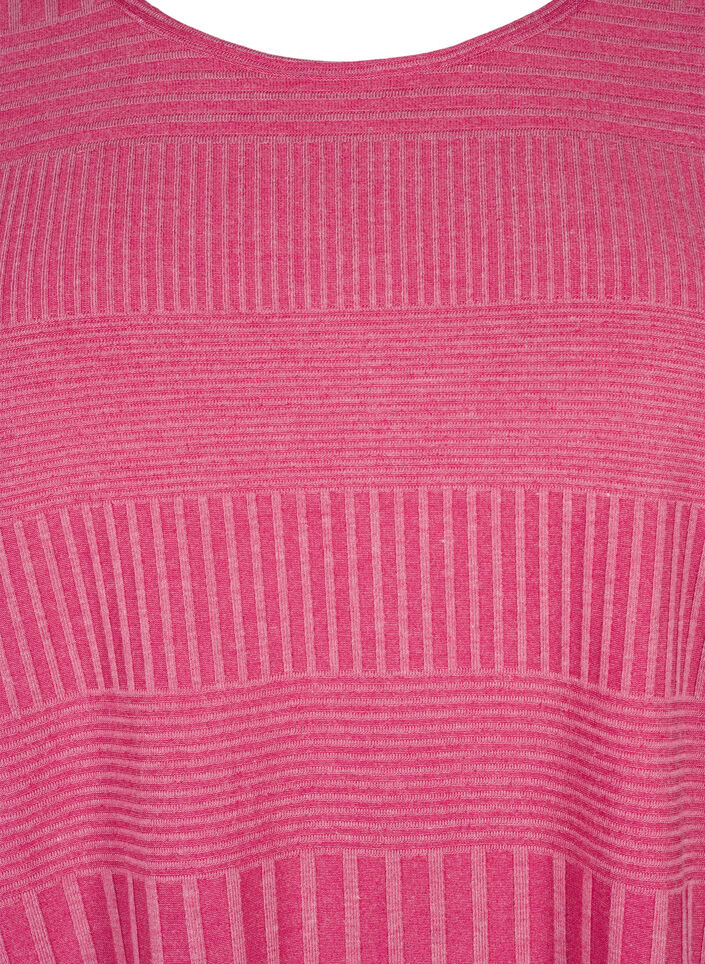 Blouse with 3/4 sleeves and striped pattern, Malaga Mel., Packshot image number 2