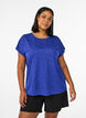 Loose workout t-shirt with short sleeves, Purple, Model image number 0