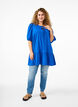 Tunic in viscose with ties, Princess Blue, Model image number 2