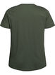 Short sleeve t-shirt with v-neckline, Green, Packshot image number 1