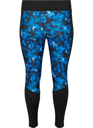 Cropped workout tights with print, Daphne Print, Packshot image number 1