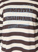 Striped jersey blouse with a sporty text print, Brown, Packshot image number 2