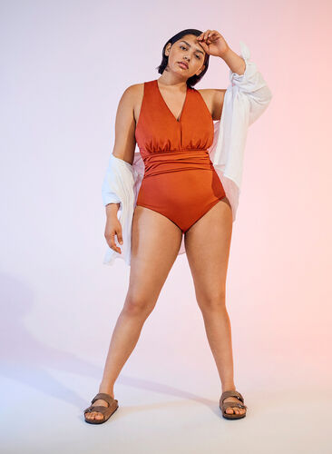 Swimsuit with a crossed back, Copper As ss, Image image number 1