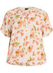 Viscose blouse with floral print and short sleeves, 9991, Packshot image number 0
