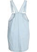 Short denim dungaree dress in striped cotton, Light Blue, Packshot image number 1