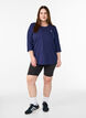 Sports top with 3/4 sleeves, Blue, Model image number 1
