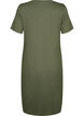 Viscose rib midi dress with short sleeves, Thyme, Packshot image number 1