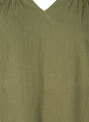 Short-sleeved tunic in cotton, Ivy Green, Packshot image number 2