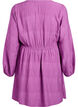 Short textured dress with wrap look, Purple, Packshot image number 1